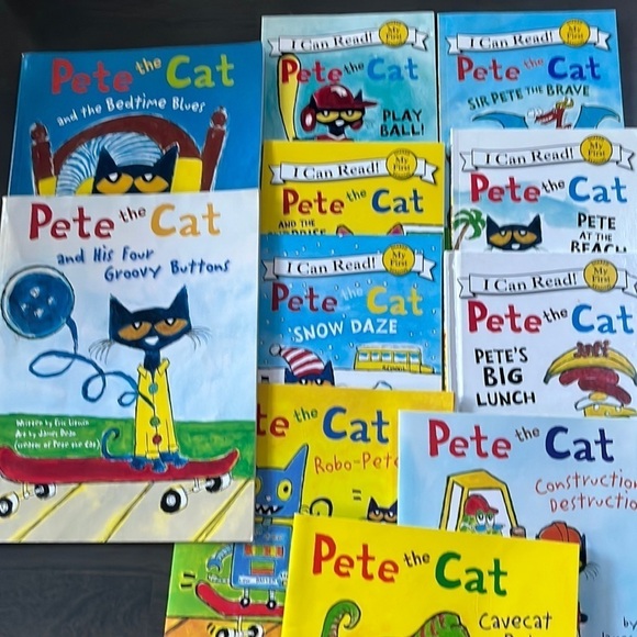 Set of 12.  Pete the Cat kids books.  Kimberly and James Dean - Picture 1 of 15